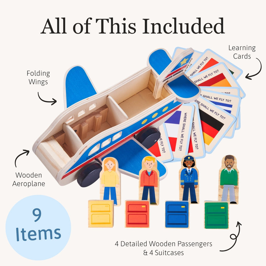 Wooden Aeroplane - Toddler Toy Plane 5