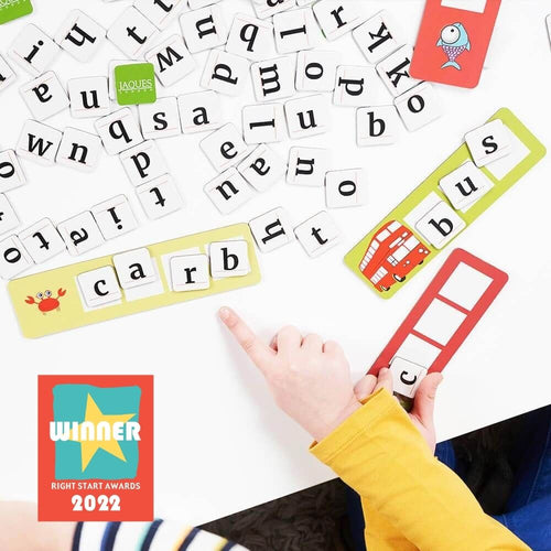  Little girl building words