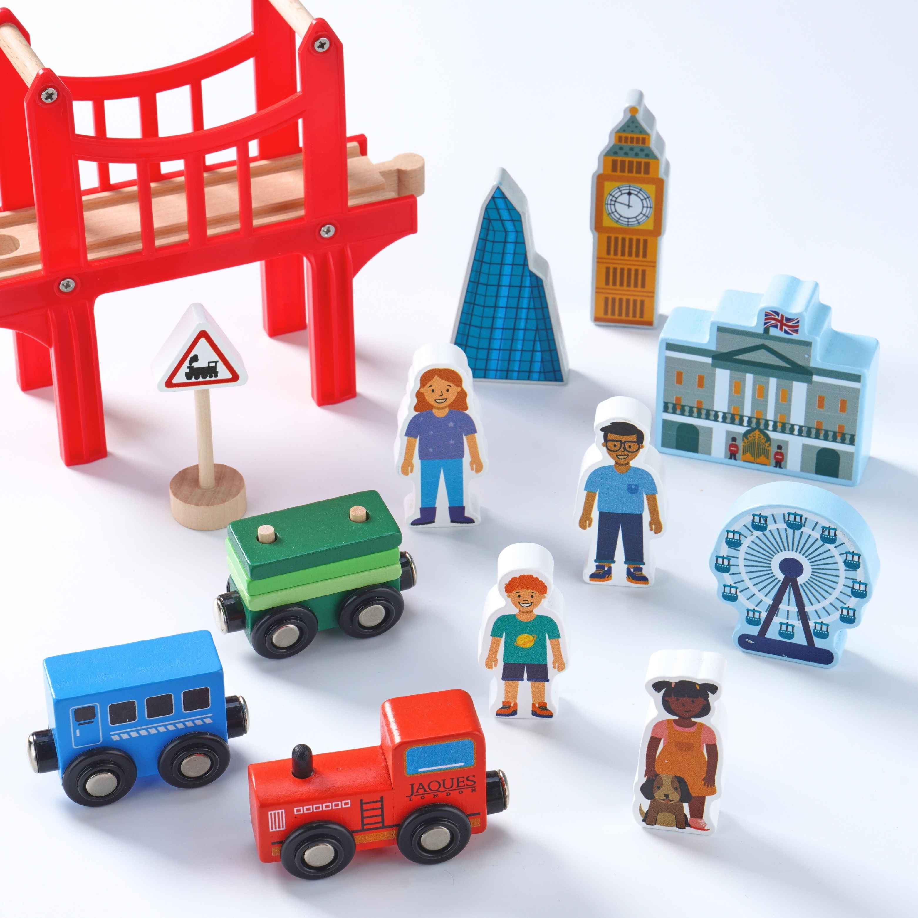 Over the Bridge Wooden Train Set | Toys for 3 year olds – Jaques of London