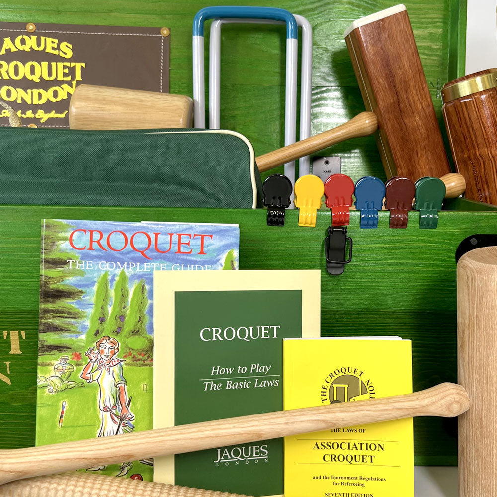 6 Player Cheltenham Croquet Set With Green Wooden Box 