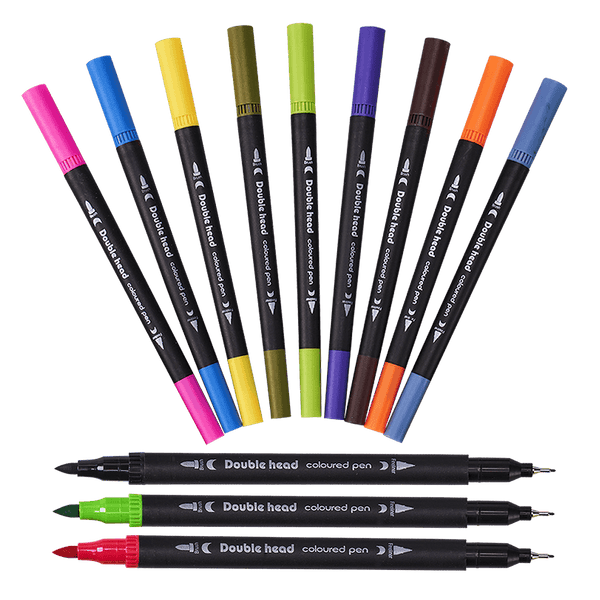 Dual Tip Colouring Pens Felt Tip Fine Line Markers – Jaques of