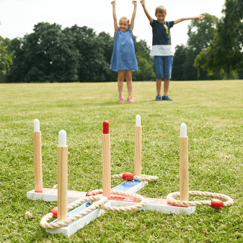  Boy & Girl Playing Garden Quoits
