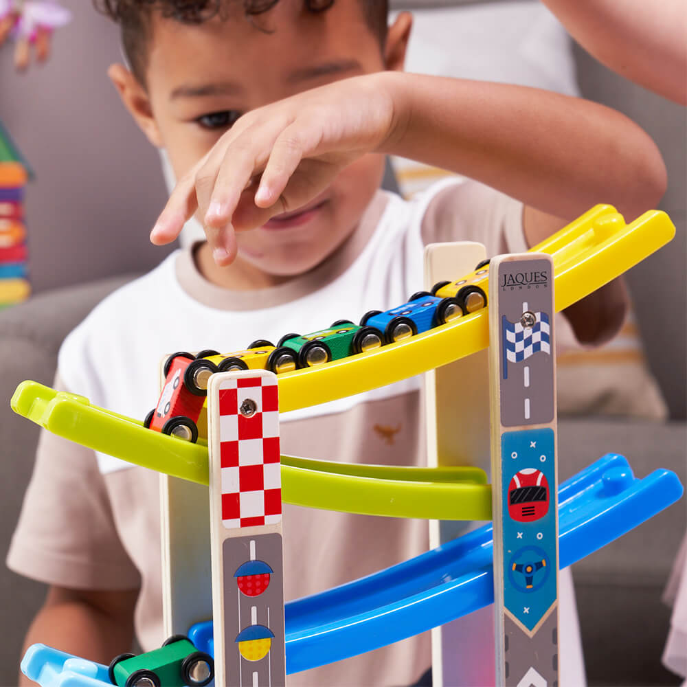 Red Play Car Ramp Car Ramp Toy - Colourful Cars & Ramp – Jaques of London