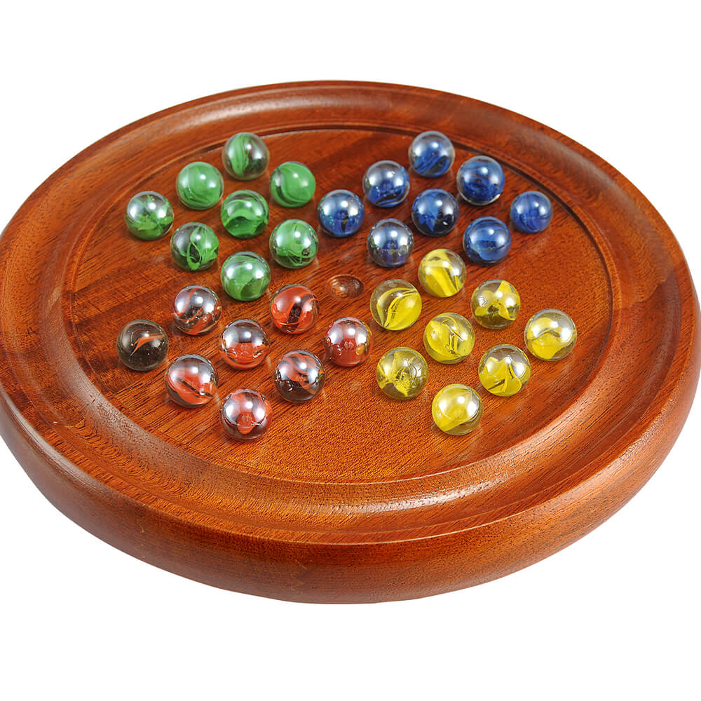 Solitaire Objects Solitaire Board Game | Glass Marbles Game – Jaques of London