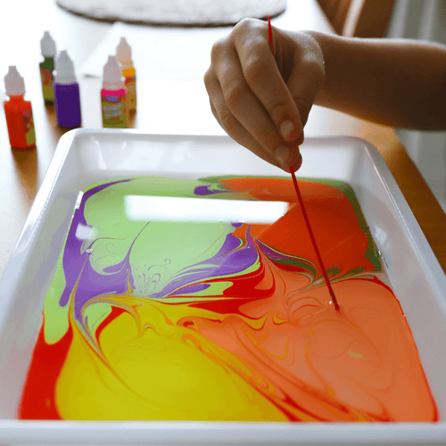  marble art set up close