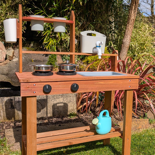 Children's wooden mud kitchen 