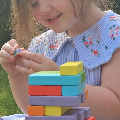 Rainbow tumble tower game 