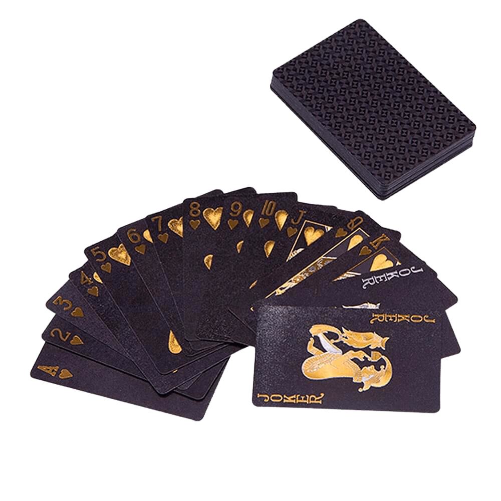 Black Playing Cards - Deluxe Waterproof Cards
