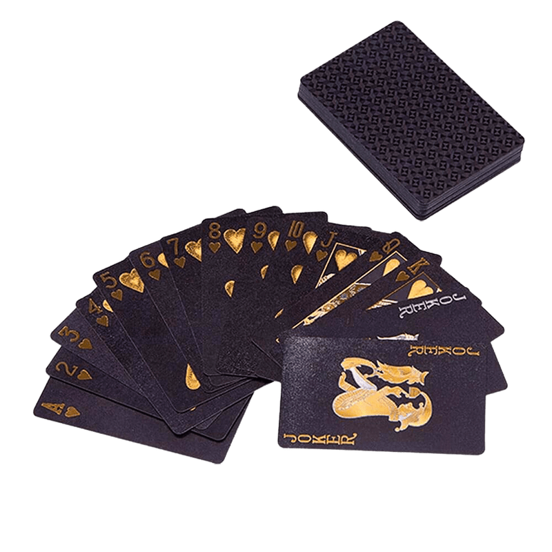 Black Playing Cards - Deluxe Waterproof Cards