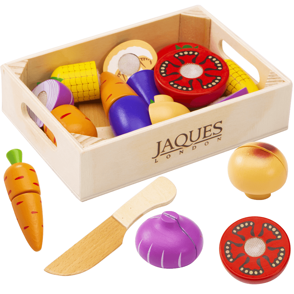 Play Food Set Wooden Fruit and Veg