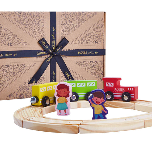  Wooden train set with luxury box packaging