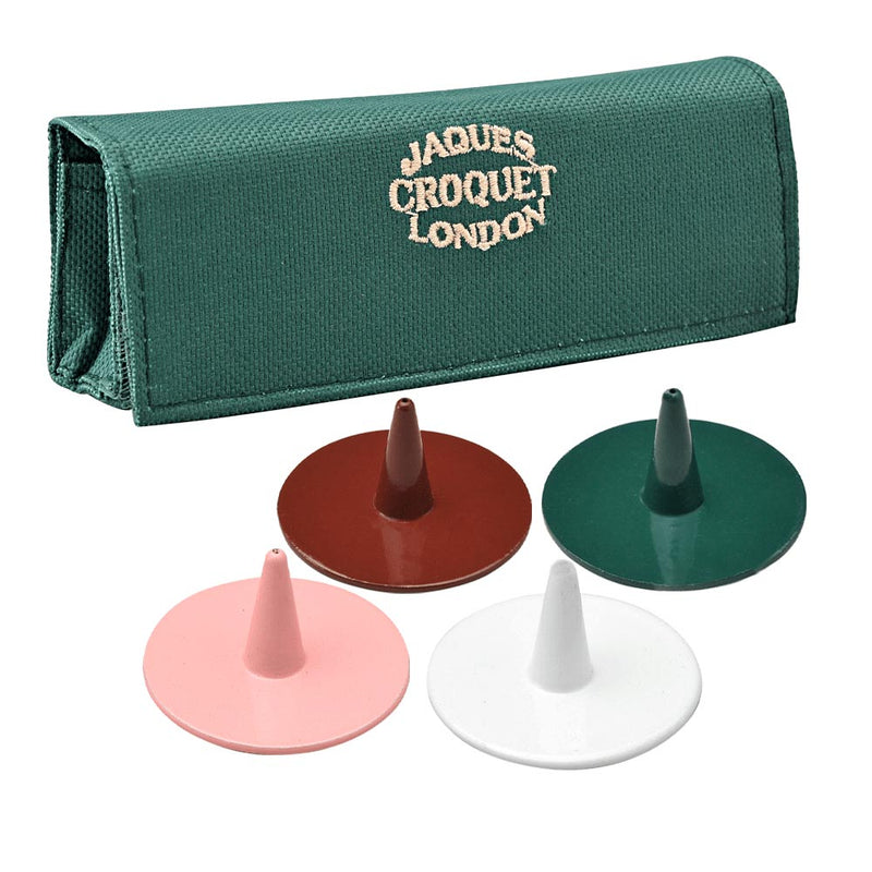 Croquet Markers in 2nd colours - 2nd colours croquet ball markers, Brown, Pink, White, Pink
