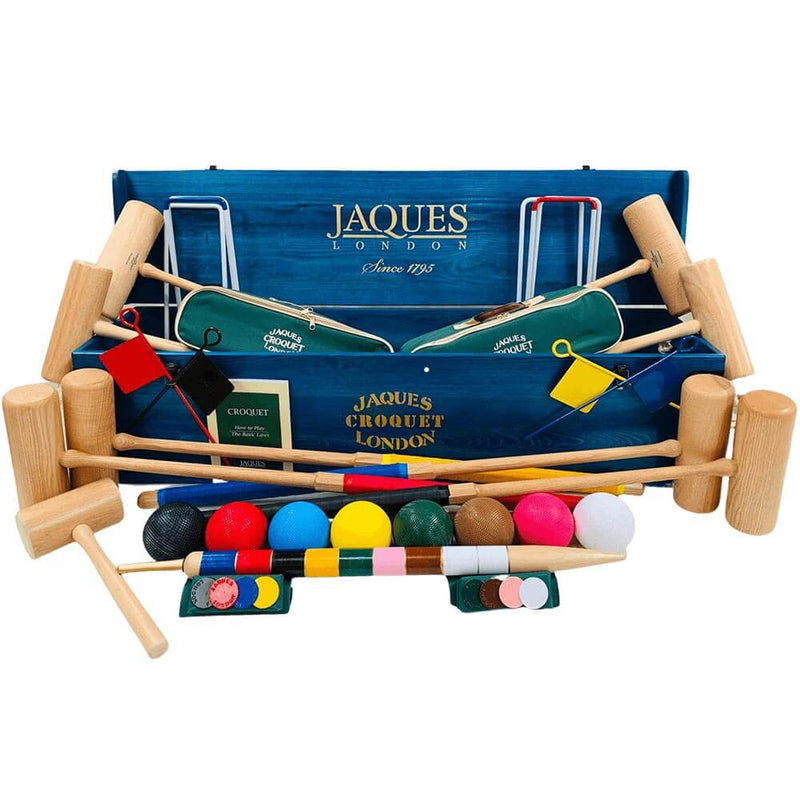 Olympic Croquet Set With Blue Wooden Box and Accessories[lifestyle]