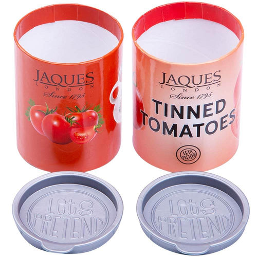 tinned tomato soup and tinned tomato with lids off