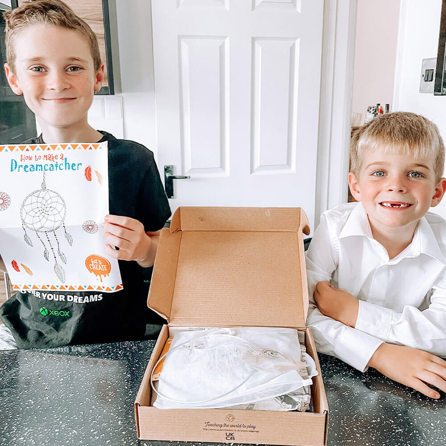 Grey Dream Catcher - DIY For Kids 5