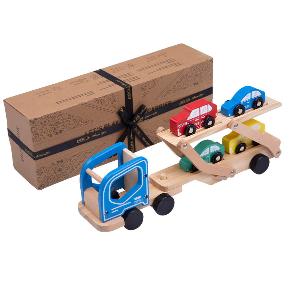 Wooden Car Transporter | Toy Car Trailer – Jaques of London