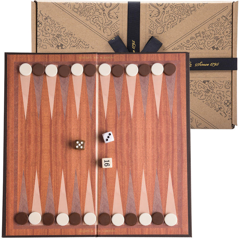 Backgammon card and linen 12 inch board game
