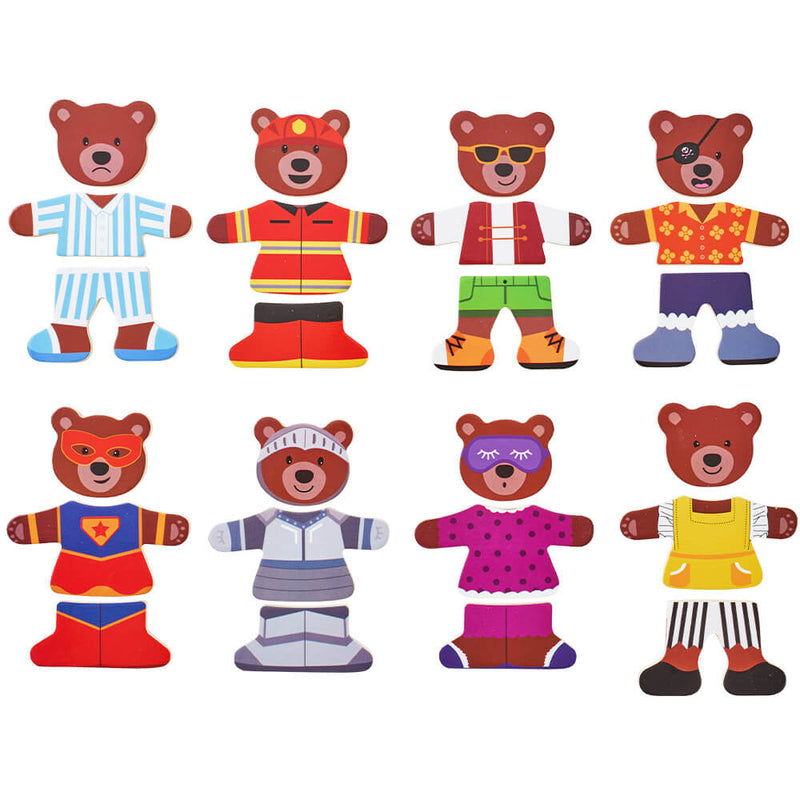 Wooden Puzzles Dressup Mix - Lucky Duck Toys