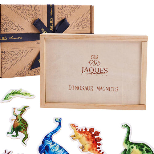  Dinosaur magnets with wooden storage box and gift box