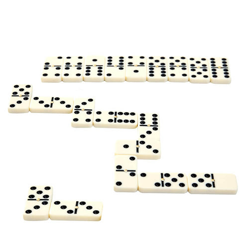Double domino six game - domino game in play displayed