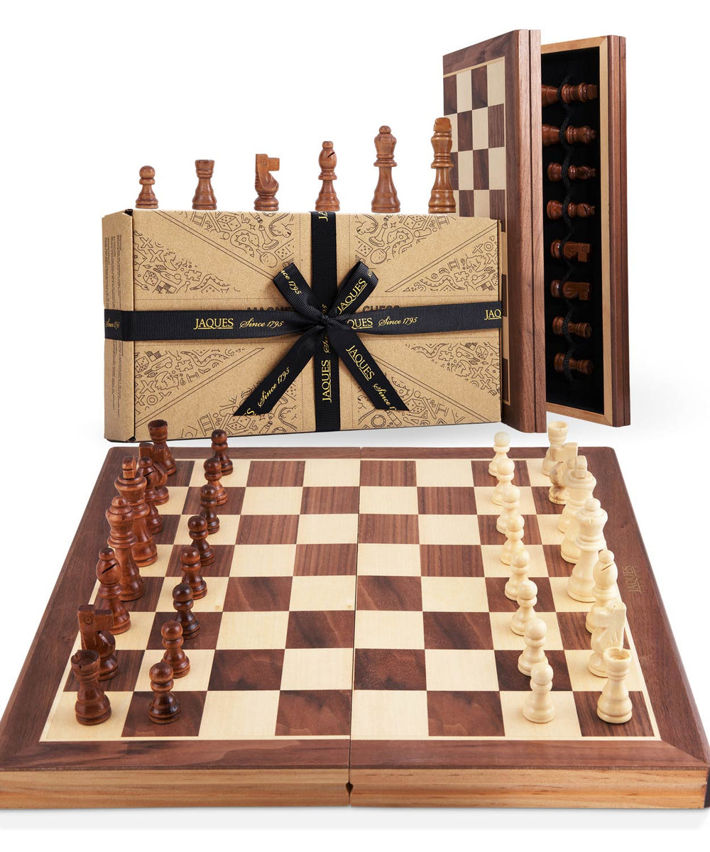 Complete Chess Board Set  15 Inch Folding Board with Chess Pieces