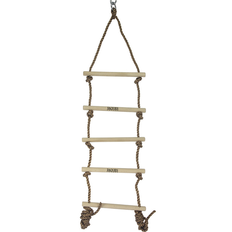 Jaques of London Junior wooden rope ladder displayed hung