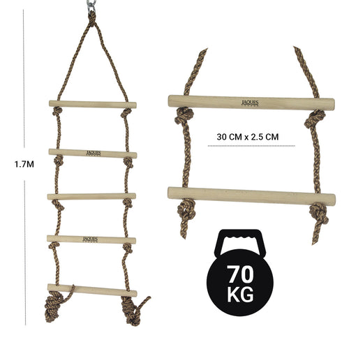 Jaques of London wooden Rope Ladder for kids with dimensions 