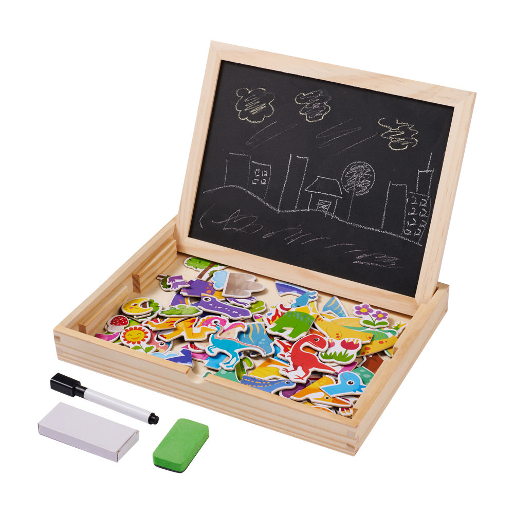 Jaques Of London Magnetic Art Board With Magnets For Kids | Activity Wooden Toys For 3 4 5 Year Olds | Reversible Magnetic Drawing Board With Chalk Board For Kids | Since