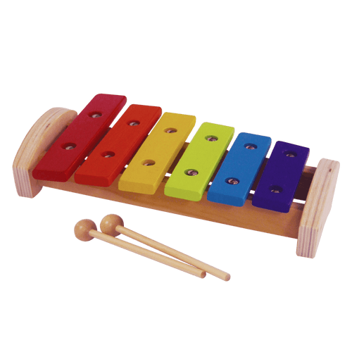 Kids musical toy xylophone with 6 colourful notes - Red, orange, yellow, green, blue and purple notes