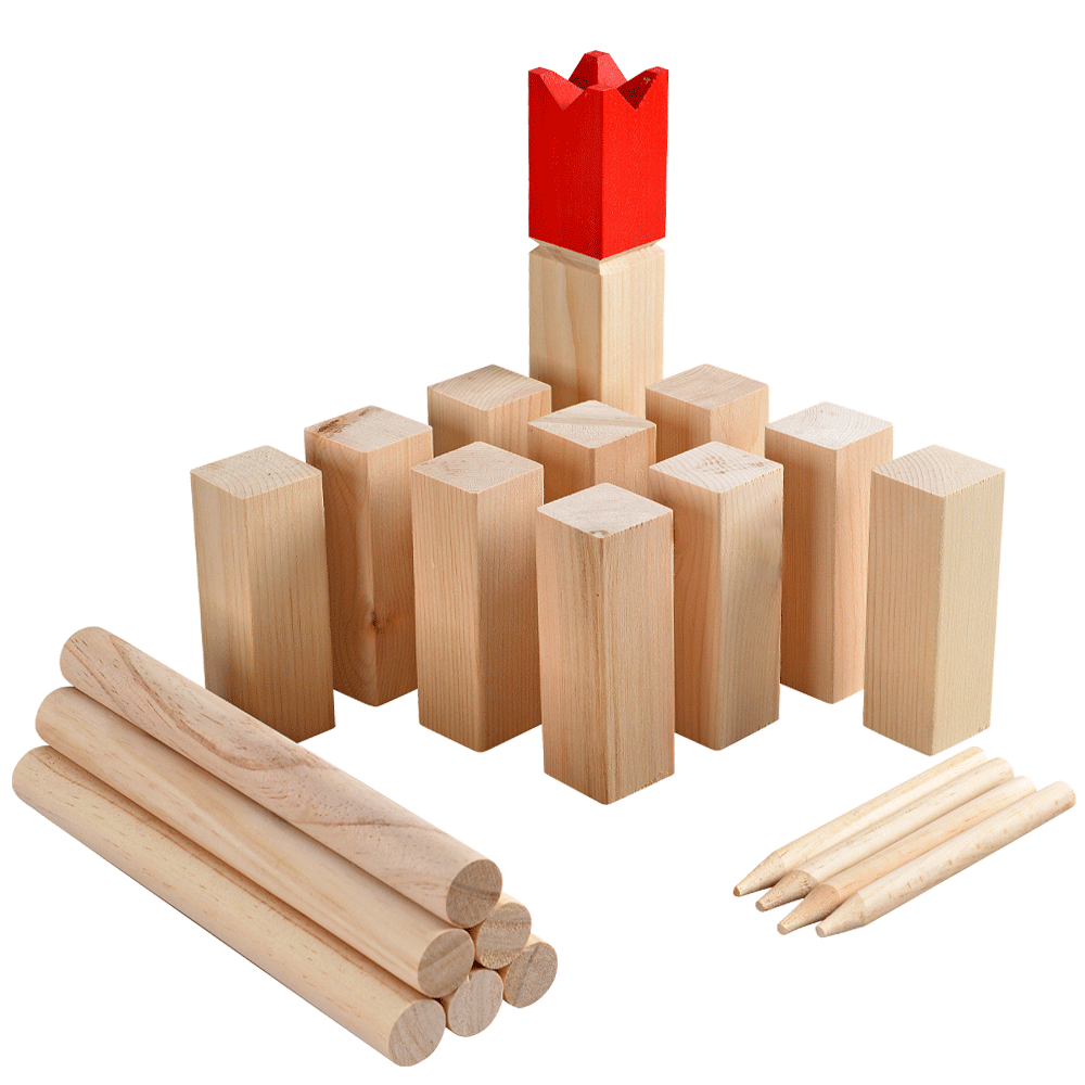 Kubb Game Set Outdoor Garden Games