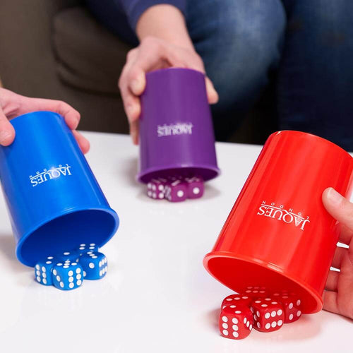  Families hands playing liars dice game 