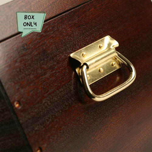 Brass handle on side of box