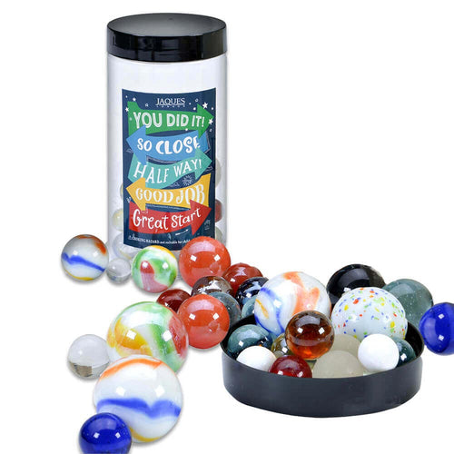  Lots of colourful marbles with reward jar