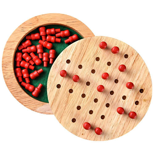 Travel peg solitaire game from above 