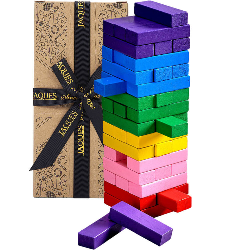 Multicolor Wooden Building Block Dominoes, Party Game, Tumbling Tower Game  (54 Pieces)