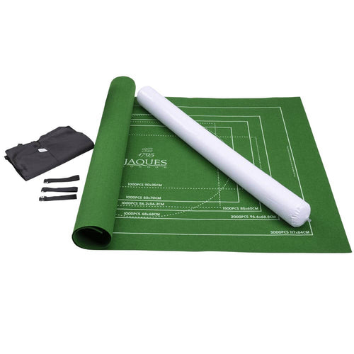  Puzzle roll up mat for up to 3000 pieces - partially rolled with inflatable tube, storage bag and elastic ties