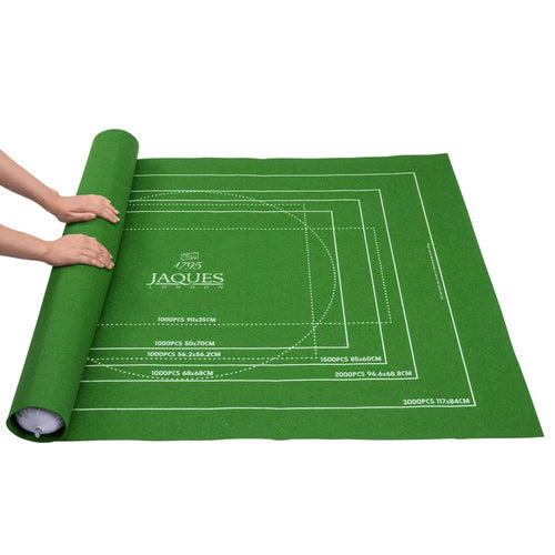  3000 piece roll up puzzle mat green and white - hands rolling up 