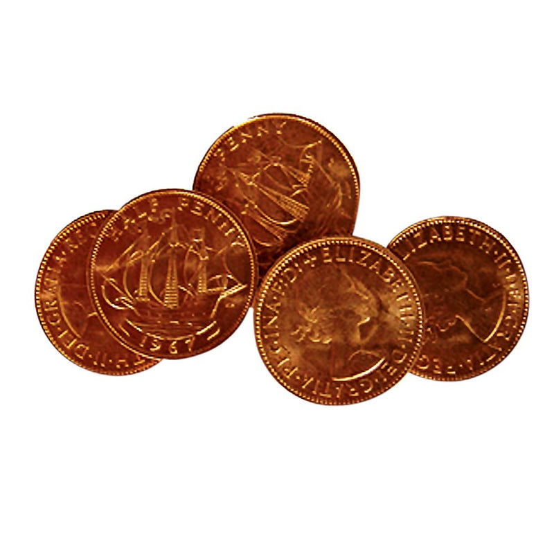 Halfpenny coins for shove halfpenny game