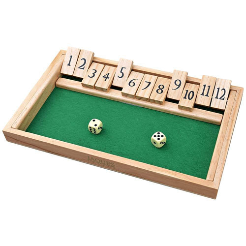 Angled shot of shut the box in the middle of play