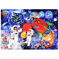 Complete space scene puzzle of 50 pieces
