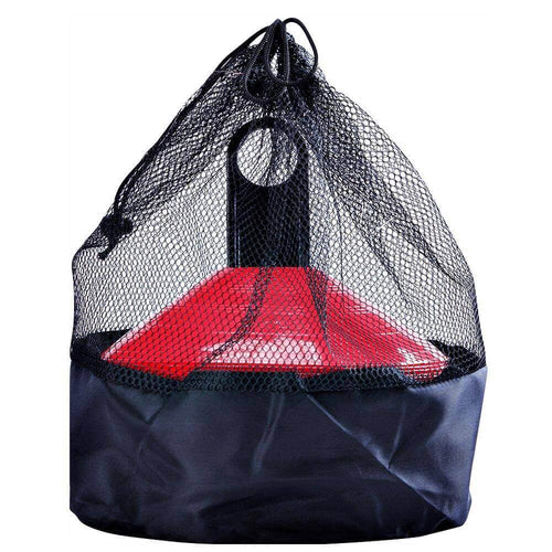 Training cones stacked in black carry bag