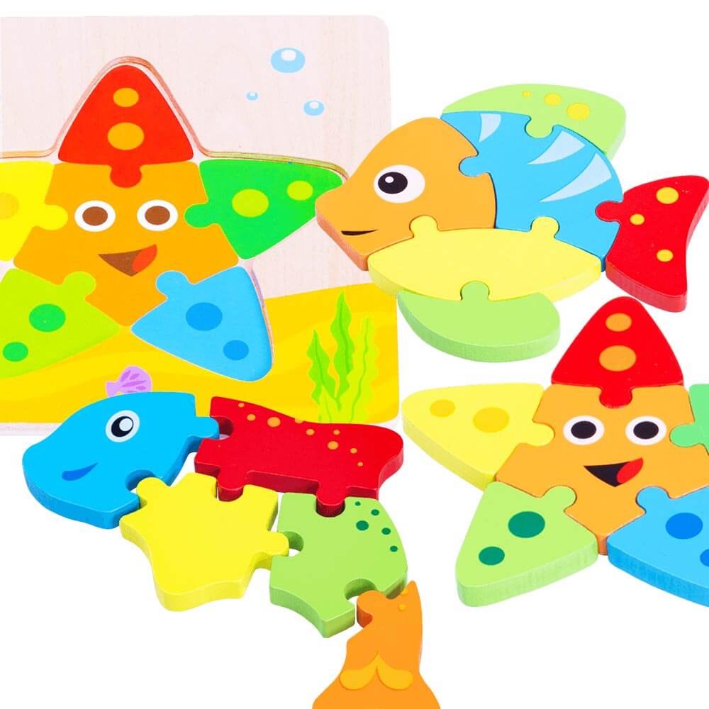 Sea Life Jigsaw Puzzles | Wooden Animal Puzzle