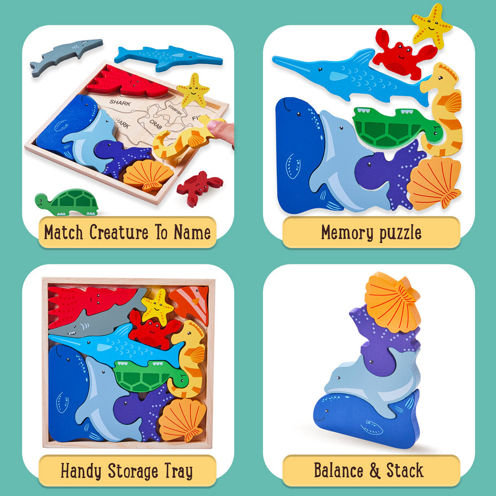 Ocean Puzzle - Wooden Toy For Kids